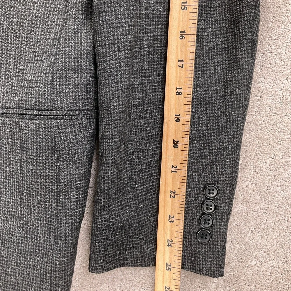 Pierre Cardin Bachrach Blazer Mens 42R Gray Houndstooth Double Breasted‎ USA VTG